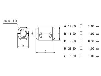FILTER-VOOR-VOEDINGSKABELS-&Oslash;5.0mm-(CF5A)