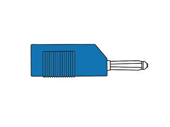 MATING-CONNECTOR-4mm-WITH-LONGITUDINAL-OR-TRANSVERSE-CABLE-MOUNTING,-WITH-SCREW-/-BLUE-(BSB-20K)-(HM1420)