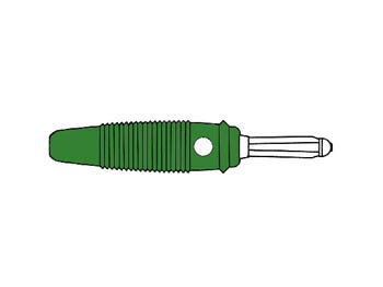 HQ-MATING-CONNECTOR-4mm-WITH-TRANSVERSE-HOLE-AND-SCREW-/-GREEN-(BULA-20K)-(HM1440A)