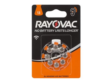 RAYOVAC-ZINC-AIR-KNOOPCEL-1.45V-290mAh-4606.745.418-(8st/bl)-(V13R)