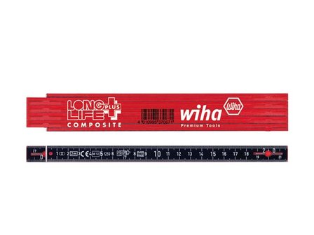 Wiha-Duimstok-LongLife&reg;-Plus-Composite-2-m-metrisch,-10-delen-(37067)-rood/-zwart-(WH37067)