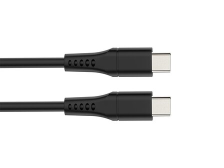 USB-kabel---USB-2.0-C-naar-C-60W,-480Mbps,-vernikkeld,-TPE-kabel---1-meter-(HQMUSB200)