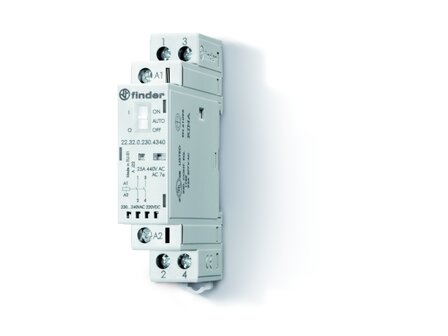 DIN-railschakelaar-2-x-NO-230-VAC-25-A-(FIN22.32.0.230.4340)