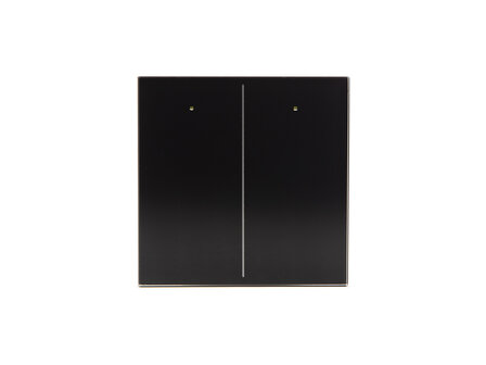 Glazen-bedieningsmodule-met-2-aanraaktoetsen-(zwarte-versie)-(VMBGP2-B-20)