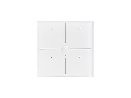Glazen-bedieningsmodule-met-4-aanraaktoetsen-en-ingebouwde-bewegings--en-schemersensor-(witte-versie)-(VMBGP4PIR-W-20)
