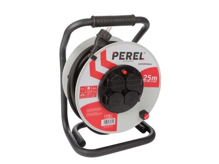 PROFESSIONELE-NEOPREEN-KABELHASPEL---25m---3G2.5---4-STOPCONTACTEN---RANDAARDE-(ECR25NP25N-G)