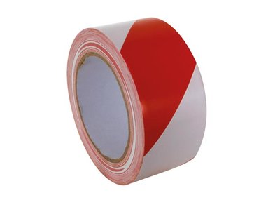 MARKEERTAPE - 50 mm x 33 m - ROOD/WIT (500WR)