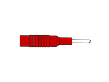 spuitgegoten verloopstuk 2mm naar 4mm / rood (MZS 2) (HM12T10)