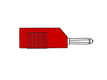 MATING CONNECTOR 4mm MET LANGZAAMHEID OF DRAAIKOPPELING, MET SCHROEF / ROOD (BSB 20K) (HM1410)