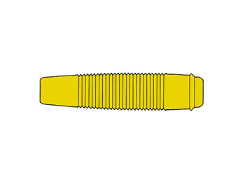 GEÏSOLEERDE SOEPELE CONTRA BANAANSTEKKER VOOR BANAANSTEKKERS 4mm / GEEL (KUN 30) (HM4431)