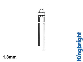 STANDAARD LED 1.8mm GROEN DIFFUUS (L-2060GD)