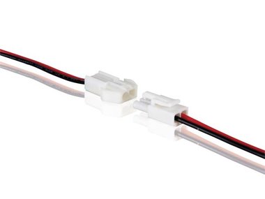 CONNECTOR VOOR EENKLEURIGE  LEDSTRIP - MET KABEL (MANNELIJK-VROUWELIJK) (LCON12)