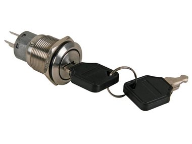 SLEUTELSCHAKELAAR 2 NO 2 NC (DPDT) IN ROESTVRIJ STAAL - 19mm (R1900K2)