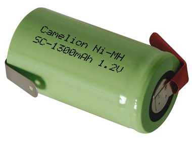 NI-MH BATTERIJ 1.2V - 1.3Ah MET SOLDEERLIPPEN IN TEGENGESTELDE RICHTING (bulk) (RSH1.3LFOMC)