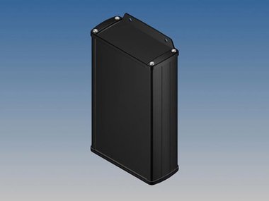 ALUMINIUM BEHUIZING - ZWART - 175 x 105.9 x 45.8 mm - met flens (TK33-E.9)