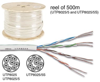 UTP KABEL CAT5E 4 x 2 x 0.51mm IVOOR / 4 TWISTED PAIRS - 100m (UTP8025)