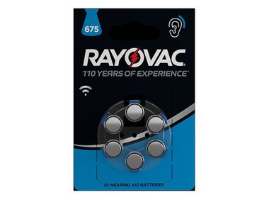 RAYOVAC ZINC AIR KNOOPCEL 1.45 V - 630 mAh 4600.745.416 (6 st./bl) (V675R/6)