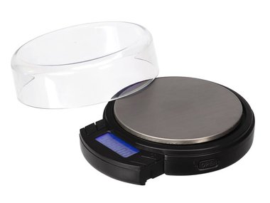 DIGITALE MINI PRECISIEWEEGSCHAAL - ROND - 500 g / 0.1 g - MET UITSCHUIFBAAR LCD-DISPLAY (VTBAL403)