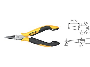 Wiha Rondbektang Professional ESD korte ronde bekken (27440) 120 mm (WH27440)