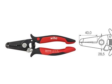 Wiha Afstriptang Electronic stripposities 0,4-1,3 mm (33472) 165 mm (WH33472)