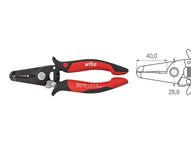 Wiha Afstriptang Electronic stripposities 0,8-2,6 mm (36794) 180 mm (WH36794)