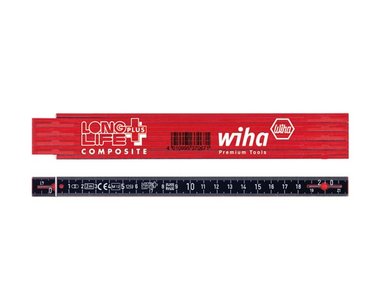 Wiha Duimstok LongLife® Plus Composite 2 m metrisch, 10 delen (37067) rood/ zwart (WH37067)