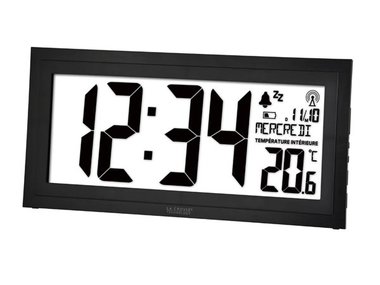 DCF-KLOK MET KALENDER, TEMPERATUUR EN ALARM - 39,2 x 18,6 x 2,9 cm (WS8010)