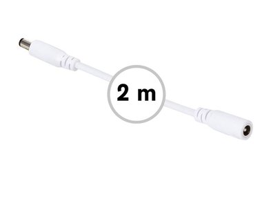 VERLENGSNOER MET DC-VOEDINGSCONNECTOR (MANNELIJK-VROUWELIJK) - 2 m - WIT (PSS6EDC2MW)