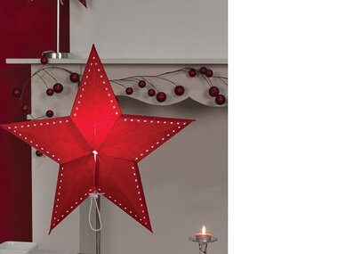 Paperstar - ster - op voet - rood - 45 cm - 230 V - E14-lamp niet meegeleverd (PPS-ST-0.45-RED-006)