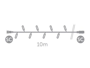 Simply-connect PRO LINE - steadylight extension - 10 m - 100 leds - wit - zwarte kabel - 230 V (PR-L-RNP-LED-10-230V-W)