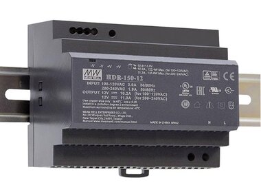 INDUSTRIAL DIN RAIL POWER SUPPLY - SINGLE OUTPUT - 150 W - 12 V (HDR-150-12)