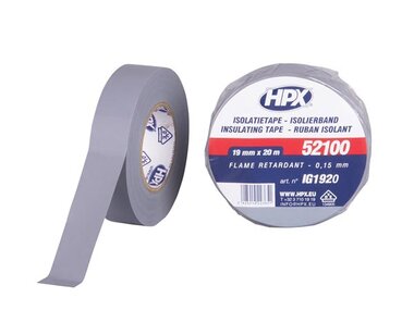 PVC insulating tape VDE - grey 19mm x 20m (HPXIG1920)