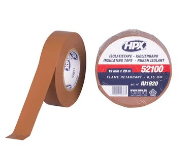 PVC insulating tape VDE - brown 19mm x 20m (HPXIU1920)