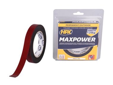 Max Power Outdoor mounting tape - black 19mm x 5m (HPXOT1905)