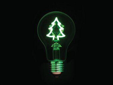 DECO BULB - ledlamp - filament (groen) in de vorm van een boom - 220-240 V (V-TREE-2W-GR)