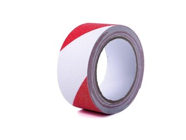 Reflecterende tape 5cm x 10m - Rood/Wit (PT-RF5X10RW)