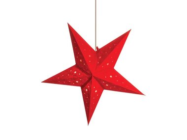 Paperstar - ster - hangend - rood - 45 cm - 230 V - E14-lamp niet meegeleverd (PPS-H-0.45-RED-001)