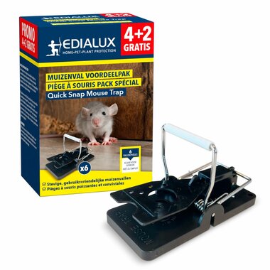 Quicksnap muizenval, promopack 4+2 stuks (EDX-1101078038)