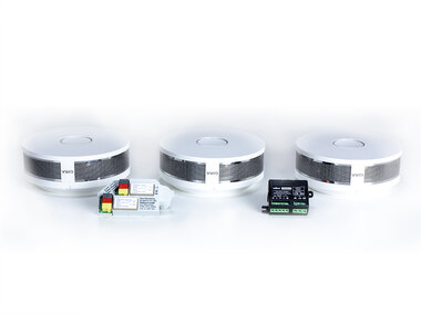 Velbus gekoppelde rookmelderset batterij (3 stuks) (SMK3)