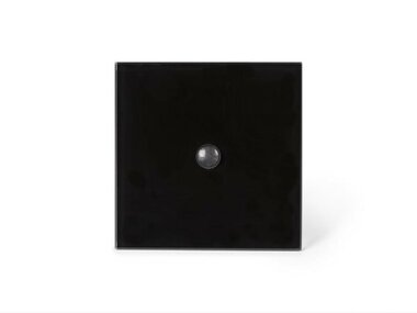 Edge Lit bedieningsmodule met 1 aanraaktoets en ingebouwde bewegings- en schemersensor (zwarte versie) (VMBEL1PIR-B-20)